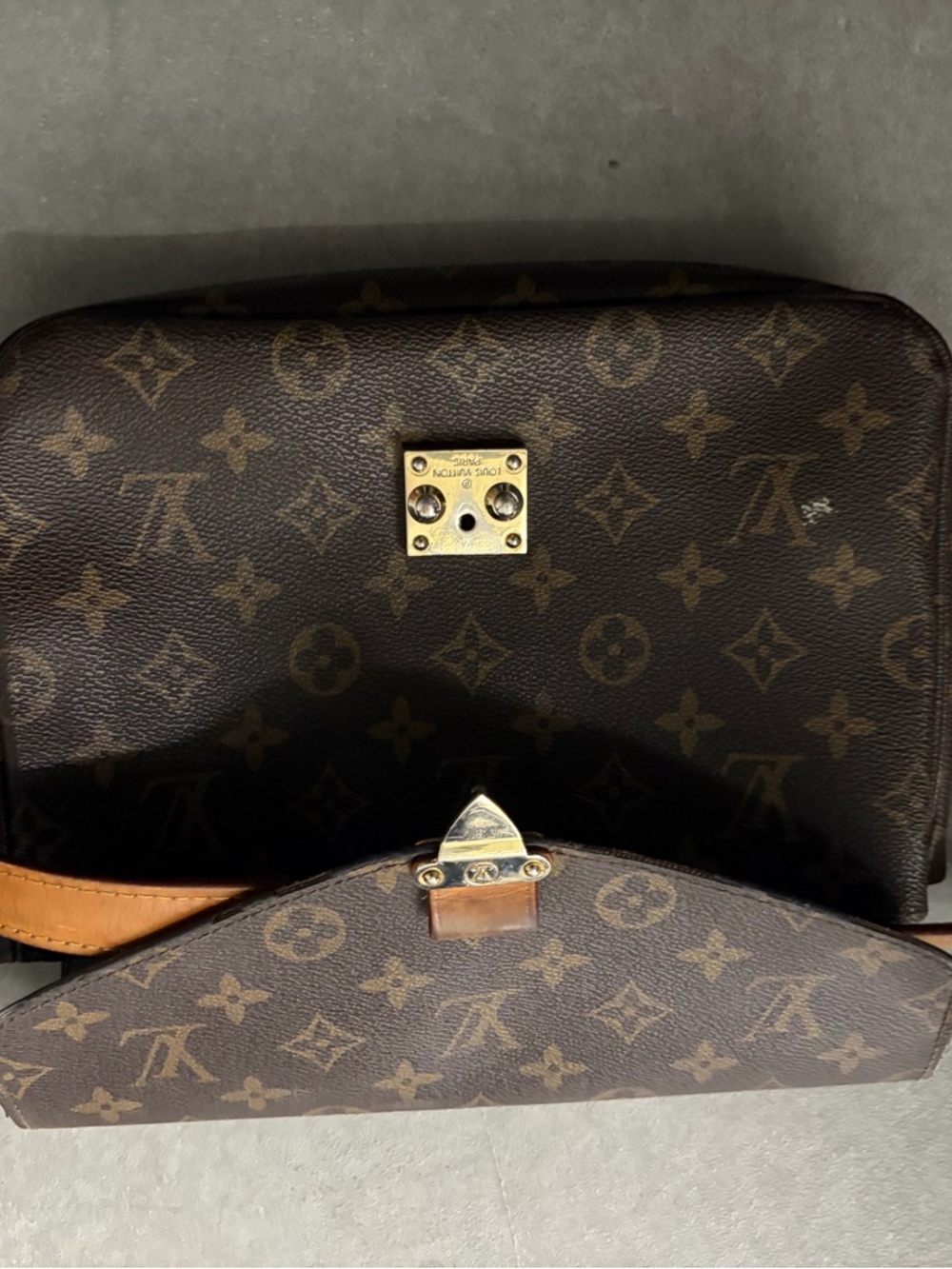 Louis Vuitton Brown Monogram Mini Bag with Gold Hardware